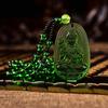 Collar de Buda de los Ocho Santos Patronos de Cristal Verde Colgante de Buda Amida Doce Signos del Zodíaco Colgante de la Paz Joyería para Mujer