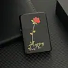 Som de agitar isqueiro criativo a querosene à prova de vento roda de metal para afiar impressão colorida fábrica de metal direto presente masculino caixa de presente atacado
