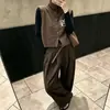 Chaleco tejido jacquard estilo perezoso de cuello medio figura de palo para mujer, nuevo top exterior elegante para otoño e invierno para capas