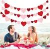 Suministro Exclusivo Transfronterizo de Banderines para el Día de San Valentín Qixi, Decoraciones para Centros Comerciales, Guirnaldas de Amor de Fieltro, Adornos Colgantes para Uso Interior en Qixi
