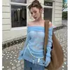 Moda Coreana Nova Outono e Primavera Suéter de Malha Slimming com Recortes de Um Ombro para Mulheres