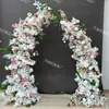 Nuevo Arco de Hierro para Bodas Soporte de Flores Forma de Cuerno Puerta Decoración de Boda al Aire Libre Arco Decoración de Fondo de Boda