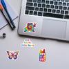 50 pegatinas de explosión con efecto tie-dye de arcoíris, grafiti, funda para móvil, equipaje, guitarra, decoración para taza de agua, pegatinas impermeables