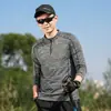 Venta al por mayor de ropa de otoño para exteriores, ropa de secado rápido con cuello alto, camiseta elástica de manga larga estilo pareja, ropa de fitness para hombre, ropa deportiva para mujer