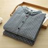 Camisa de Gasa de Doble Capa Suelta Casual de Manga Larga Estilo Coreano para Mujer Otoño 2026, Top Amigable con la Piel Estilo Universitario