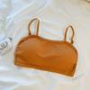 Sujetador push up con tirantes cruzados en la espalda y almohadilla para el pecho, ropa interior sexy sin aros, top de tubo de verano para mujer