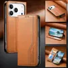 Adecuado para iPhone 17 Pro Max Funda de Cuero para Teléfono Plegable de Negocios Absorción Magnética Tarjeta Protección iPhone 17 16 Juegos
