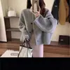 Abrigo Corto de Lana Doble Cara, Nuevo Otoño/Invierno 2025 Estilo Coreano, Suave y de Alta Gama, Elegante Chaqueta de Cachemira Oversize Cuello Redondo para Tallas Pequeñas