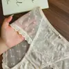 Calcinha de Cintura Média com Renda, Roupa Íntima Feminina de Renda Exquisita e Sexy, Confortável, Macia, Leve, com Forro Antibacteriano e Respirável