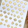 Populares Calcomanías para Uñas de Flor Estampada en Oro, Clásicas Lujosas Calcomanías Decorativas para Uñas de Flores Pequeñas Tridimensionales Doradas y Plateadas