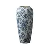 Vaso Cerâmico Estilo Chinês Retrô Jingdezhen Armário de Exibição Vaso de Cerâmica Aplique Estilo Zen Entrada Sala de Estar Bancada Ornamento Decorativo