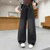 Jeans retro de pierna ancha rectos holgados para mujer, nuevo estilo primavera-verano 2026, pantalones largos casuales estilo americano de principios de otoño