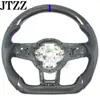 Adecuado para Volkswagen Golf MK7 GTI volante deportivo de fibra de carbono LED modificación de cuero 2015-2019