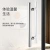 Manija de Puerta Corredera de Vidrio Moderna Simple Personalizada por el Fabricante Manija de Tubo Redondo Sin Ángulos para Puerta Móvil de Baño Acero Inoxidable