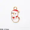 Colgante de Aleación Esmaltada Navideño Colgante de Gota Papá Noel Muñeco de Nieve Reno Colgante de Dibujos Animados Accesorios para Joyería DIY Pulsera Al Por Mayor