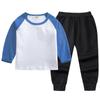 Traje de Otoño para Niños Niñas Otoño Nuevo Algodón Otoño Manga Larga Chaqueta Pantalón Conjunto de Dos Piezas Se Puede Pegar