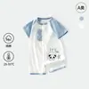 Ropa de Verano para Bebé Clase A Mameluco Delgado de Manga Corta para Recién Nacido Algodón Puro Estilo Coreano Mono con Cuello para Niño y Niña