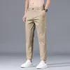 Pantalones Casuales Nuevos de Verano para Hombre 2026, Pantalones Finos de Seda de Hielo de Nueve Cuartos, Ropa Casual de Moda para Hombre
