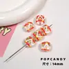 Líneas de Cuentas Pintadas a Mano, Accesorios de Cuentas Sueltas Hechos a Mano, Joyería Hecha a Mano, Pulseras, Collares, Cadenas para Teléfono Móvil Multicolores Hechos a Mano para DIY, Divertido