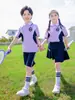 Uniforme escolar para niños, ropa de primavera y otoño para niños de jardín de infantes, ropa de jardín para estudiantes de primaria, ropa de clase, nuevo conjunto deportivo de tres piezas para otoño