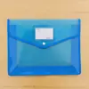 Bolsa para Archivos A5/A4 Bolsa de Almacenamiento Botón Bolsa para Exámenes Estudiantil Broche de Presión Bolsa para Archivos de Información Bolsa Transparente Tridimensional Venta al por Mayor