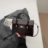 Comércio Exterior Europeu e Americano Padrão de Crocodilo Decorativo Primavera 2026 Novo Estilo Feminino Bolsa Quadrada Pequena de Ombro Único Transversal de Mão Bolsa da Moda
