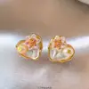 Brincos Dourados Maillard Brincos Elegantes Retrô Femininos 2025 Novo Estilo Quente Brincos de Luxo Acessível