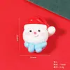 Accesorios de Resina Nuevo Papá Noel Muñeco de Nieve Pegamento de Crema Pasador DIY Funda de Teléfono Móvil Hebilla de Zapato Llavero Colgante