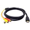 Adaptador de cableado de decodificador HDMI a 3 RCA HD HDMI a cable de video 3 Loto audio 1.5 metros
