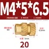 Latón Tierra Ocho Inyección de Fusión Caliente Embutido Estampado Moleteado Doble Paso Inserción Tornillo Tapa Tuerca Manguito Roscado de Cobre M2M4M5