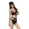 Vestido de Resort Spa Casual de Alta Gama Estilo Chanel Pure Desire Bikini Bikini Traje de Baño de Dos Piezas para Mujer