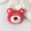 Rojo Bricolaje Peluche Fresa Oso Bufanda Pantuflas Accesorios Accesorios Broche de Oso Tocado Accesorios Decorativos