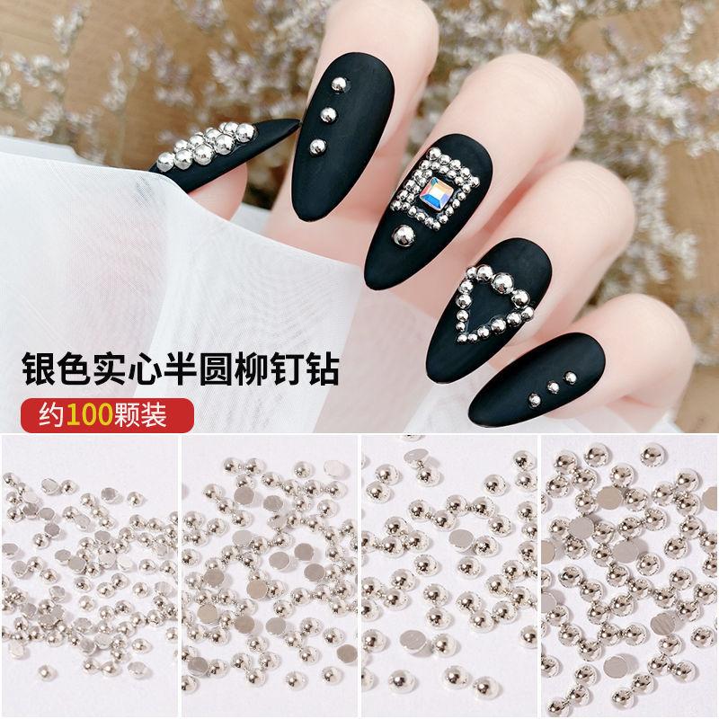 金属感半面材珠