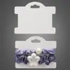 9,7*7,5 cm cartão de cartolina para acessório de elástico de cabelo, cartão de cartolina branco, cartão simples em formato de I em branco para elástico de cabelo