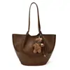 Bolsa Tote Retro Simples de Grande Capacidade Estilo Coreano Feminina Nova 2026 Bolsa de Ombro Único para o Dia a Dia Feminina