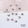 Mini mariposa para uñas con punta de dedo, joyería para decoración de uñas, ojo de caballo, diamante, aleación, cristal, mariposa tridimensional, decoración de uñas