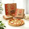 Caixa de pizza 7/8/9/10/ 12 polegadas descartável espessa de papelão ondulado caixa de embalagem para delivery atacado