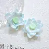 Estanque de lotos hoja de loto resina accesorios al por mayor diy armario refrigerador imanes adornos pequeños de pie 3D decoraciones