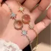 Pulsera con Colgante Redondo de Circonita Super Brillante, Moderna, Sencilla, Lujosa, de Gama Alta, Versátil, Exquisita Joyería para Mujer