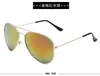3025 Gafas de Sol Coloridas para Hombre y Mujer 3026 Espejo de Sapo Conductor Piloto Gafas de Sol con Película de Color Gafas de Sol