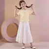 Conjunto de Vestido de Verano para Niñas, Nuevo Estilo de Moda Falda Elegante Infantil, Conjunto de Dos Piezas Camiseta de Manga Corta de Verano para Niños Mayores