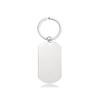 Chaveiro em branco de aço inoxidável para impressão a laser colorida, material para presente de feriado, gravação, chaveiro de metal