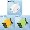 Cargador Rápido Transfronterizo de Nitruro de Galio de 80W Adecuado para Android y Apple Cabezal de Carga Doble Puerto A+C Cargador para Teléfono Móvil