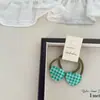 Novo clip de cabelo infantil xadrez amor par de anel de cabelo clip de cabelo clip lateral clip BB elástico
