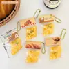 Juguete de apretar creativo para aliviar el estrés, amuleto de pan con forma de tostada, accesorio versátil y divertido para mochilas y llaveros