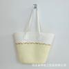 Nova Moda Bolsa Balde Tecida com Texto Grande Capacidade Commuter Bolsa de Ombro de Mão Bolsa Transversal Feminina Nova Corrida