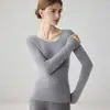 Suéter adelgazante de otoño e invierno nuevo 100% cachemira para mujer, cuello redondo, corte ajustado, capa base de punto, ropa interior