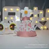 Ins Sombrero de Feliz Cumpleaños Little Daisy Fieltro Celebridad de Internet Accesorios para Fotos de Fiesta Niños Bebé Decoraciones de Cumpleaños