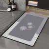 Tapete de Chão Absorvente de Terra de Diatomáceas para Banheiro Doméstico, Secagem Rápida, Resistente à Sujeira, Antiderrapante, para Entrada de Banheiro, Fácil de Limpar