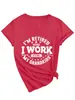 Ahora estoy jubilado, trabajo en Amazon y vendo en el sitio independiente. Camiseta Casual y Cómoda de Mujer con Cuello en V y Mangas Cortas